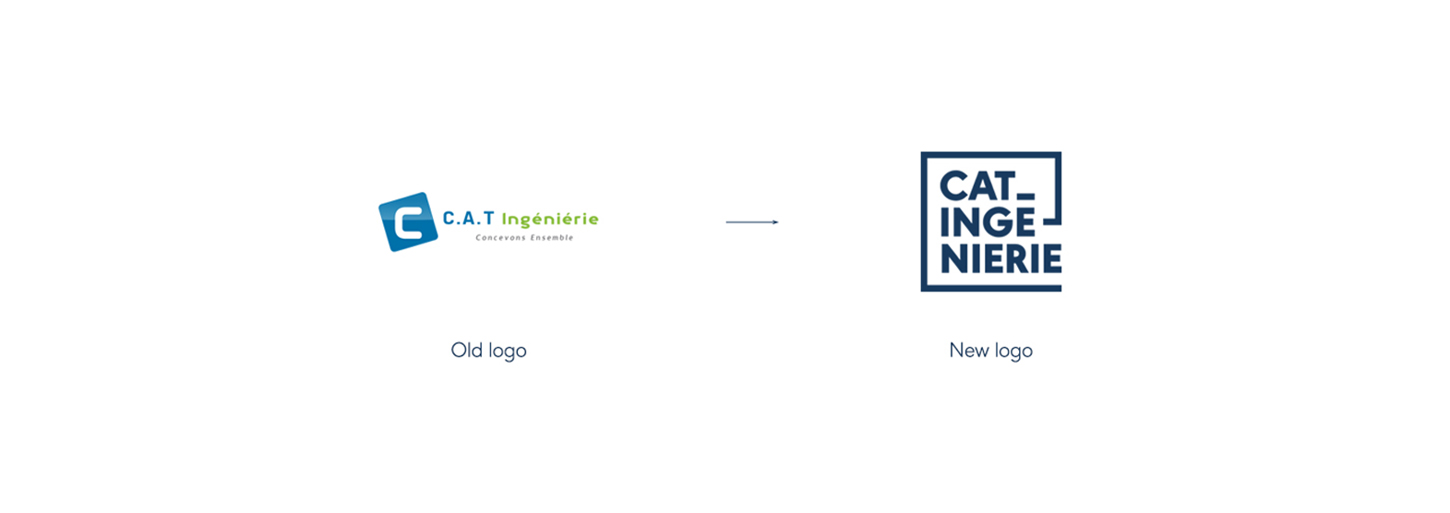 Evolution du logo de CAT Ingénierie